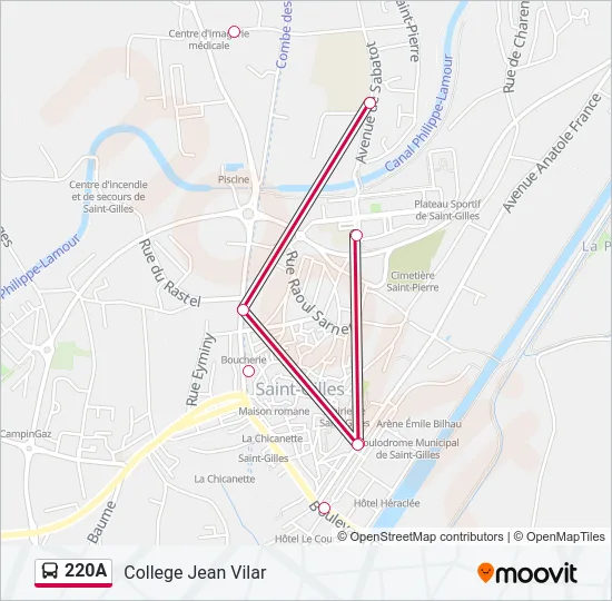 220A Bus Line Map