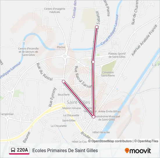 220A Bus Line Map