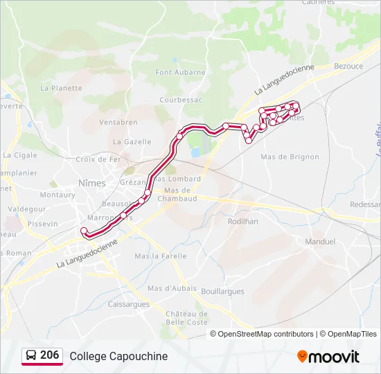 206 Bus Line Map