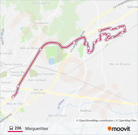 206 Bus Line Map