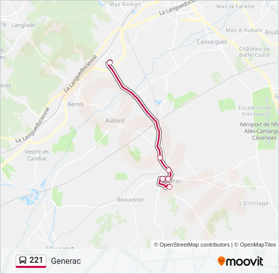 221 Bus Line Map