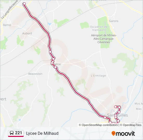 221 Bus Line Map