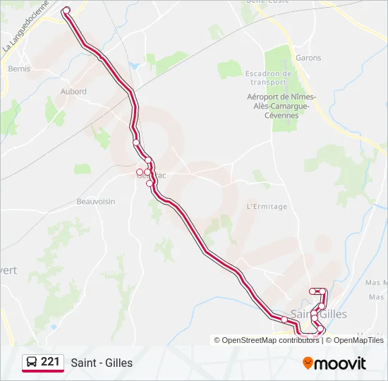 221 Bus Line Map