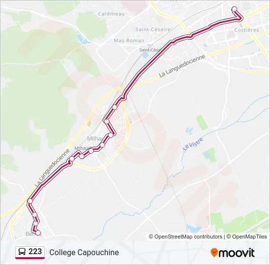 223 Bus Line Map