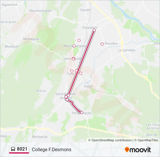 8021 Bus Line Map