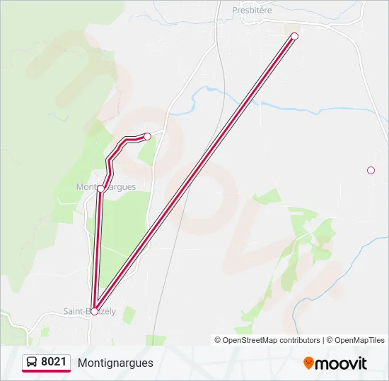 8021 Bus Line Map