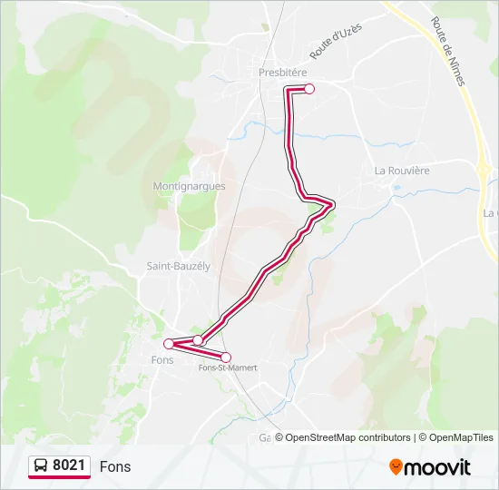 8021 Bus Line Map