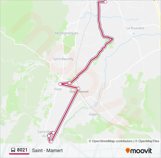 8021 Bus Line Map