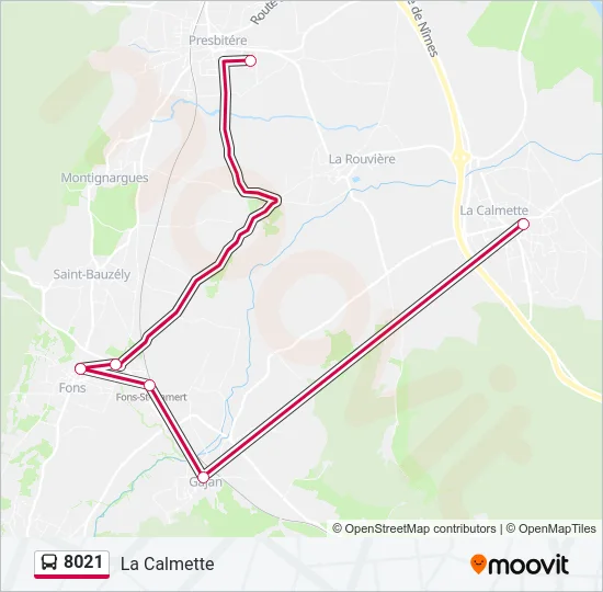 8021 Bus Line Map