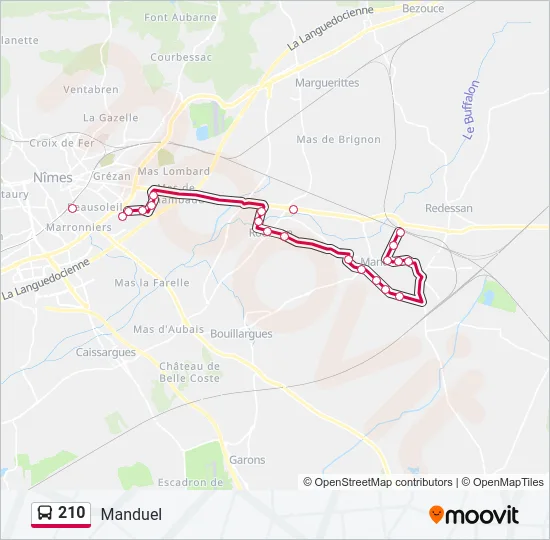 210 Bus Line Map