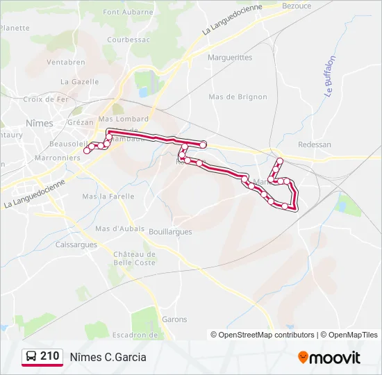 210 Bus Line Map
