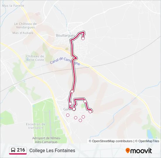 216 Bus Line Map