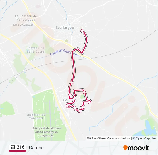216 Bus Line Map