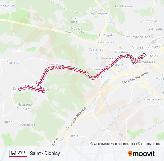 227 Bus Line Map