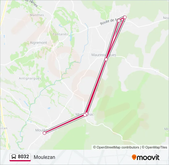 8032 Bus Line Map
