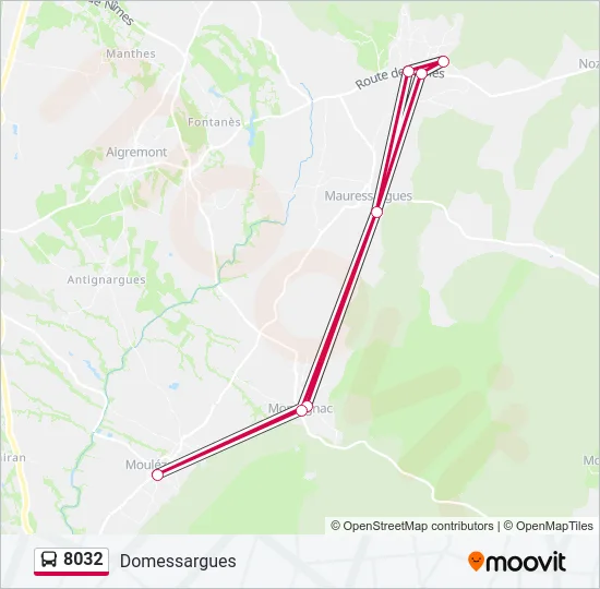 8032 Bus Line Map