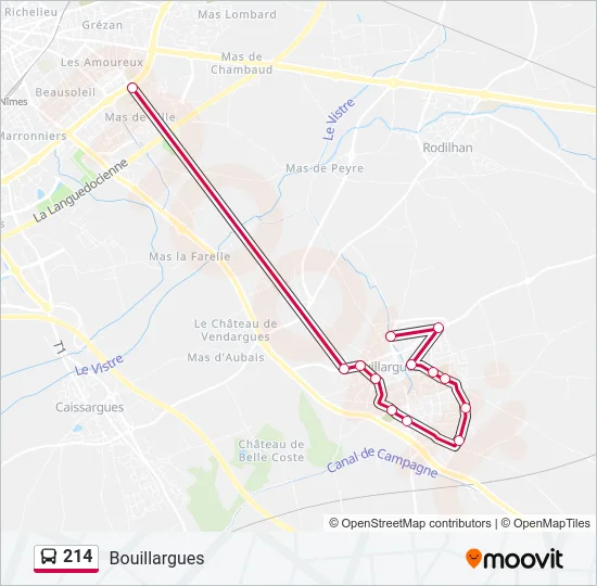 214 Bus Line Map