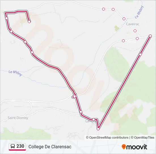 230 Bus Line Map