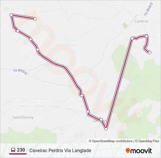 230 Bus Line Map
