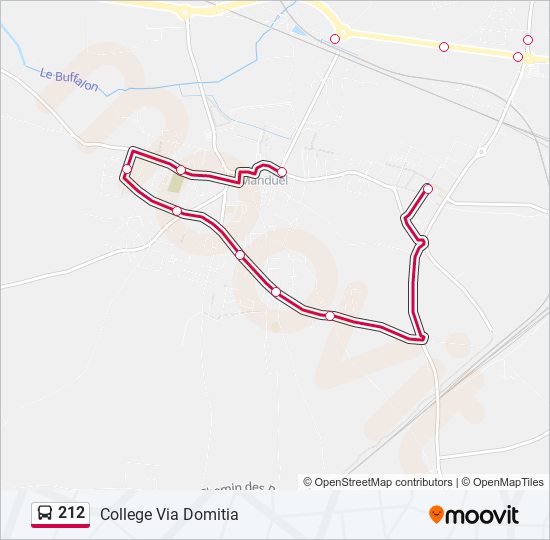 212 bus Line Map