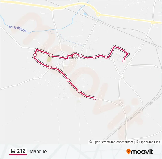 212 Bus Line Map