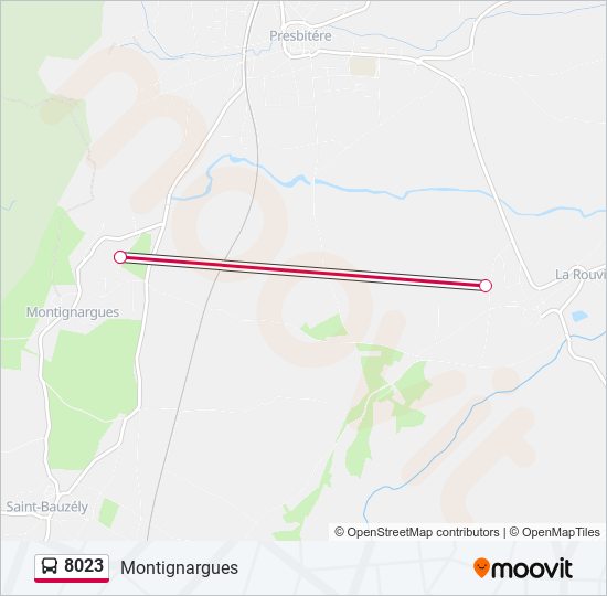 Mapa de 8023 de autobús