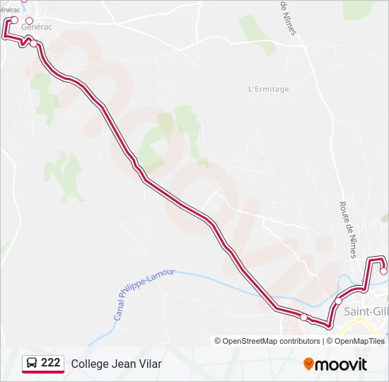 222 Bus Line Map