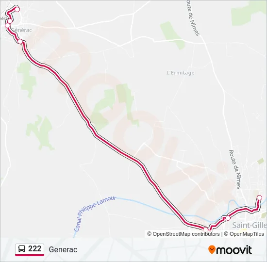 222 Bus Line Map