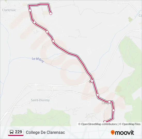 229 Bus Line Map