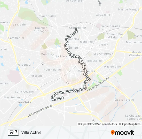 7 Bus Line Map
