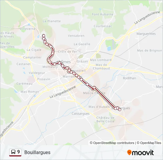 9 Bus Line Map
