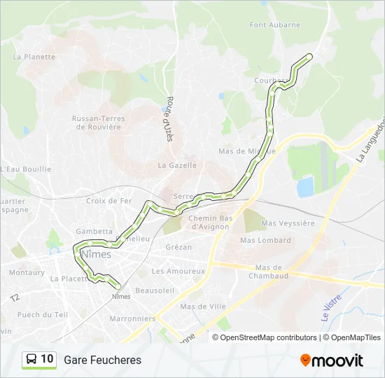 10 Bus Line Map