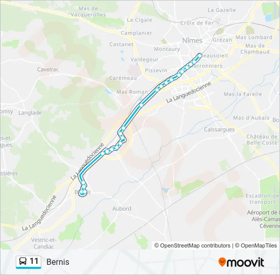 11 Bus Line Map