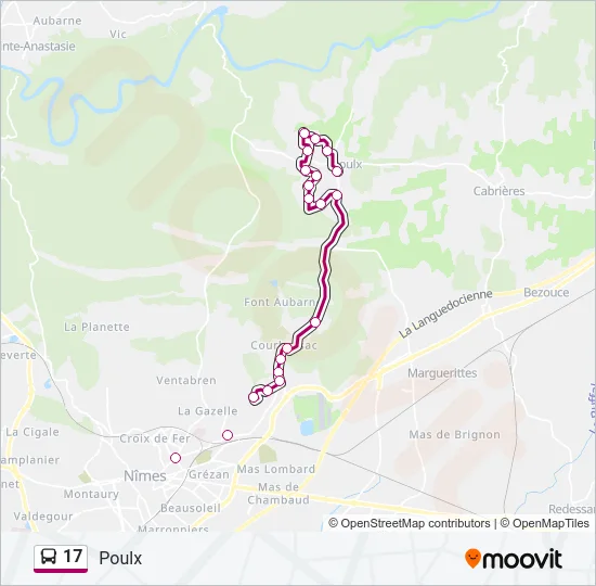 17 Bus Line Map