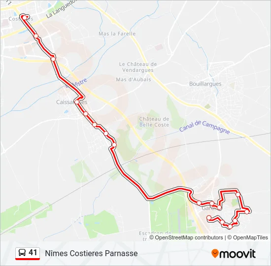 41 Bus Line Map