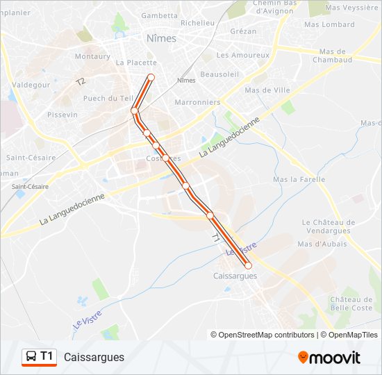 T1 bus Line Map