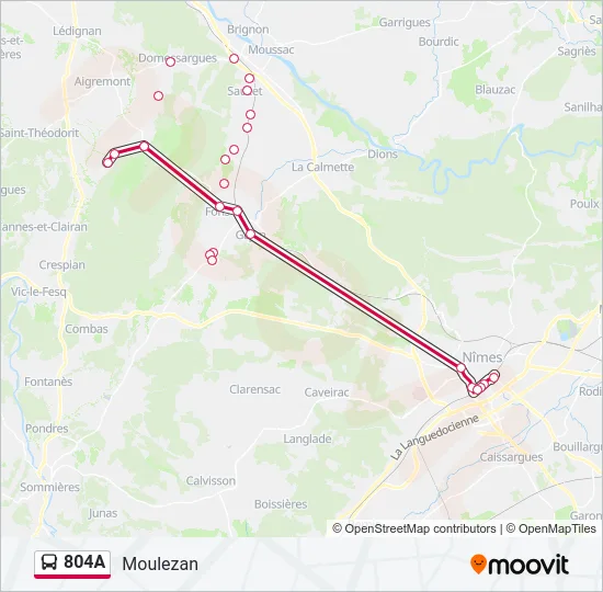 804A Bus Line Map