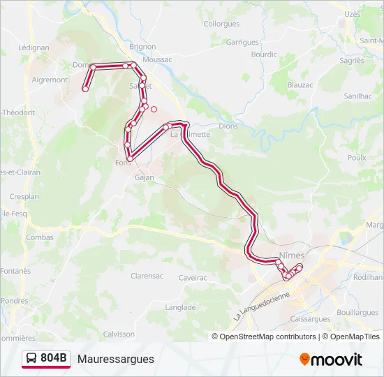 804B Bus Line Map