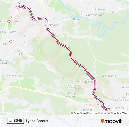 804B Bus Line Map