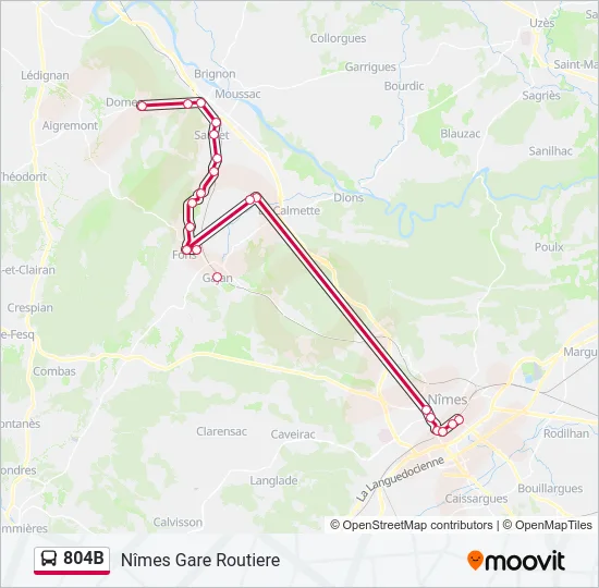 804B Bus Line Map
