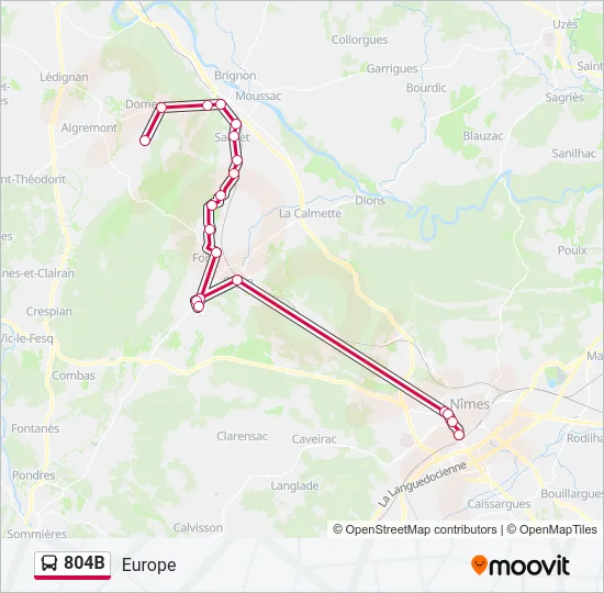 804B Bus Line Map