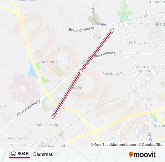 804B Bus Line Map