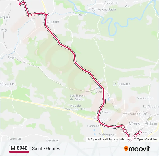 804B Bus Line Map