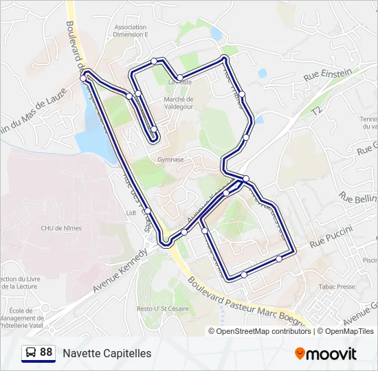 88 Bus Line Map
