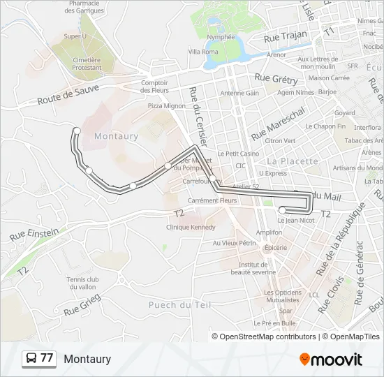 77 Bus Line Map