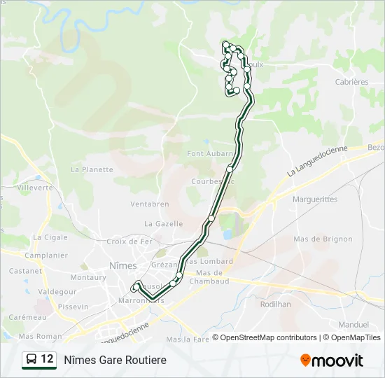 12 Bus Line Map