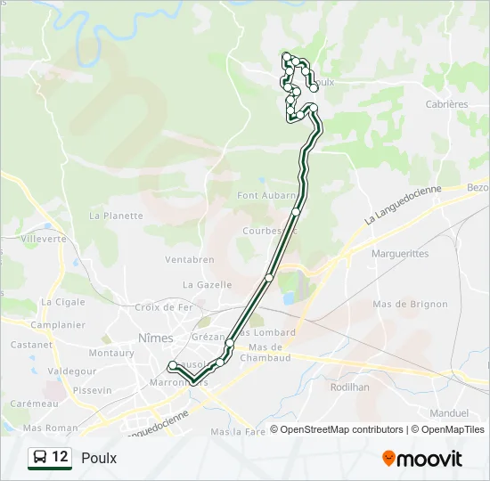 12 Bus Line Map