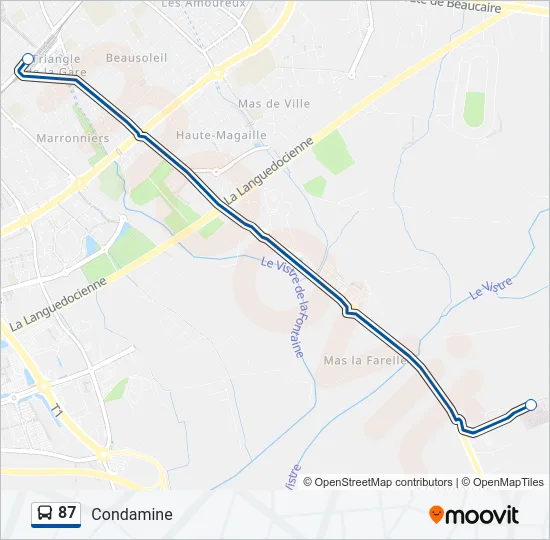 87 Bus Line Map