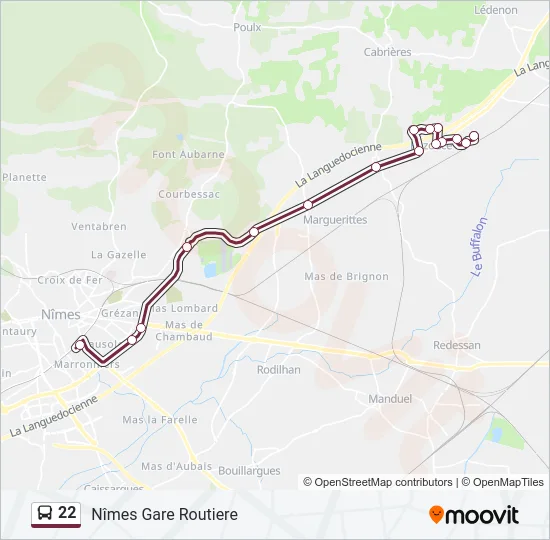22 Bus Line Map