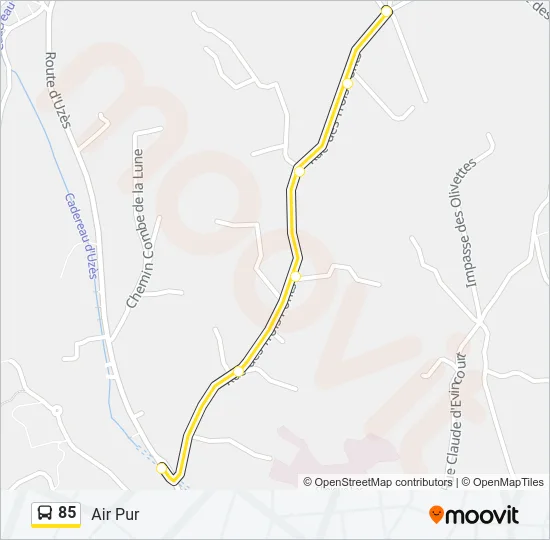 85 Bus Line Map